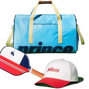 NEW Prince Pickle Ball Duffel Bag, Cap & Paddle